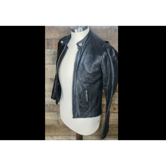 Vanson Associates Black Leathers Motorcycle Jacket Cafe Racer Women's Size 6 - Picture 8 of 8